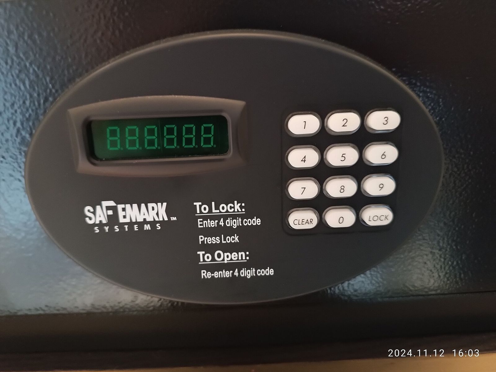 Digital safe box inside a guest room for passports and valuables