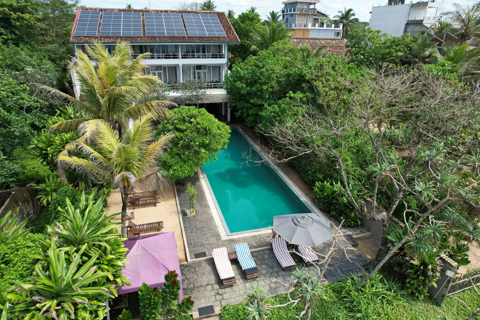 Private villa pool and garden in Ubud ready for guest arrival