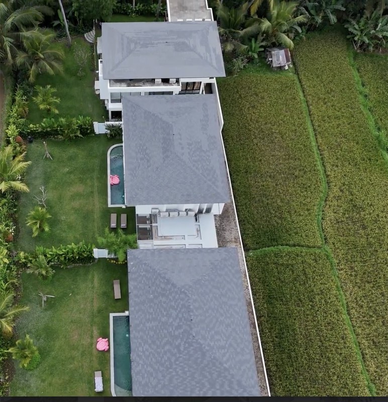 Aerial view of all three Hubuddha Villas compound