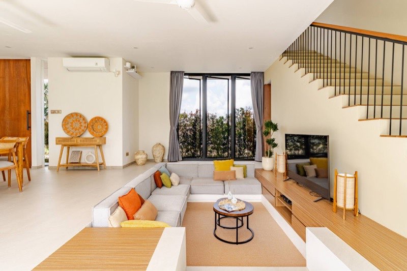 Spacious villa living room